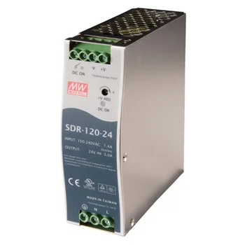 SDR-120-24 Блок питания на DIN-рейку, 24В, 5А, 120Вт Mean Well